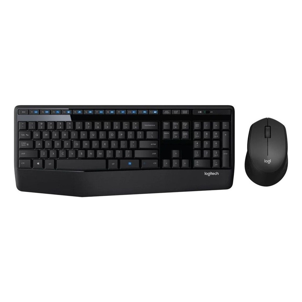 Logitech MK345 Wireless Keyboard and Mouse Combo Full Size Spill-Resistant Black